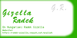 gizella radek business card